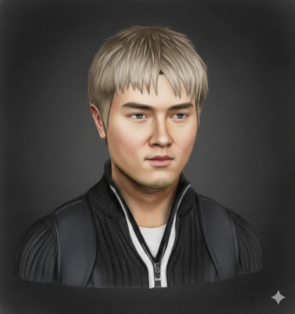 Ziling Zhang — color pencil portrait